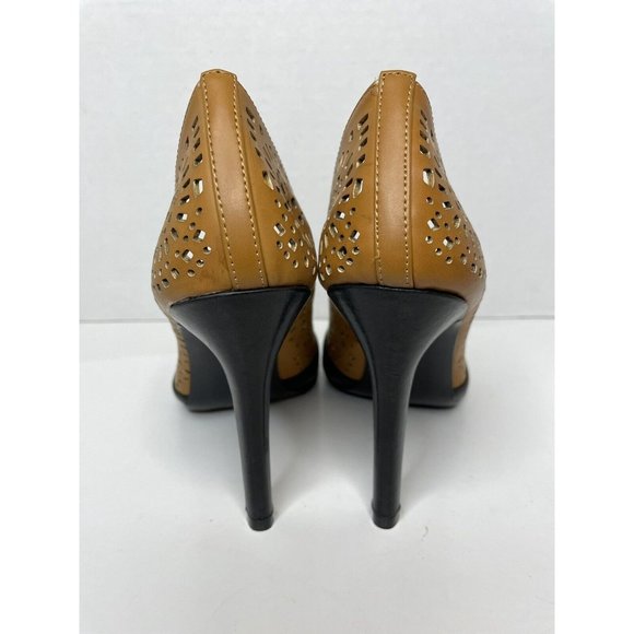 NEW BCBGeneration Tan Leather Cut-out Heels, Women's 9.5 - Picture 7 of 11